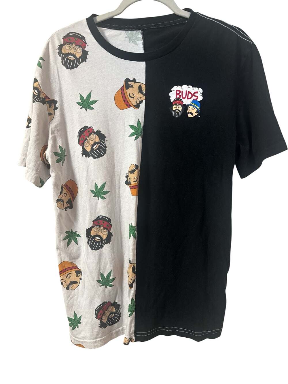 Cheech & Chong BUDS Split Design Graphic T-Shirt